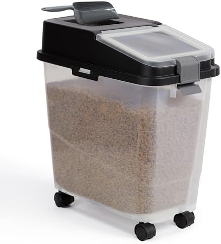 Mighty Tuff Airtight Dog Food Storage Container, Up to 36 lbs, White