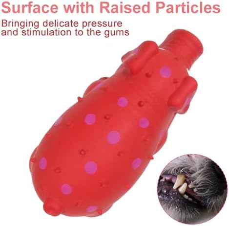Squeaky Pig Dog Toy that Oinks, Latex Pig 7.3 in Grunting Dog Toys, Durable Dog Chewing Toys for Small Medium Large Dogs(Red, 1 Pcs)