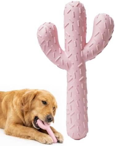 MewaJump Dog Chew Toys, Tough Rubber Dog Toys for Aggressive Chewers
