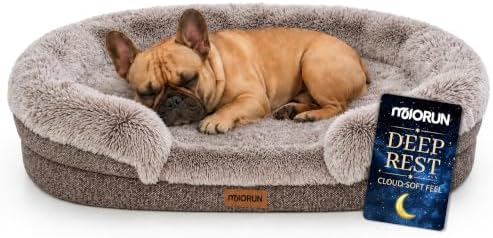 Miorun Fluffy Orthopedic Dog Beds Large Sized Dog, 36" Bolster Sofa Bed