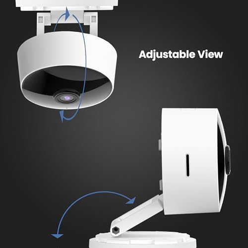 Feit Electric Indoor Security Camera with Motion Detection, 30ft. Night Vision, 360° Adjustable Head, 2.4GHz WiFi, 2-Way Audio, 1080p HD, Works with Alexa & Google Asst, Plug-in, White - CAM1/WIFI