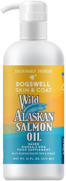 Wild Alaskan Skin & Coat Salmon Oil Based Omega-3 Supplement for Dogs 16 fl.oz.