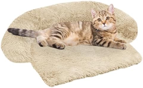 Calming Dog Bed Furniture Protector Mat, XS, 31"x23.5"x5", Beige