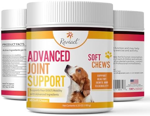Advanced Canine Joint Supplement – Joint Care for Dogs – Active Dog Supplement with Devil’s Claw Boswellia & Turmeric – Tasty Dog Supplement for All Dog Breeds and Ages