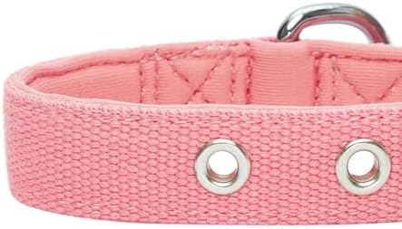 Blueberry Pet New Classic Modern Iconic Neoprene Padded Dog Collar Carnation Pink/Large
