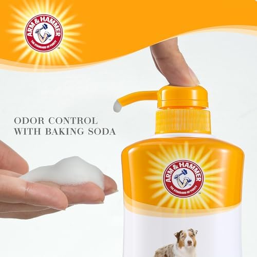 Arm & Hammer Ultra Fresh Charcoal Dog Shampoo, Rosemary, 24 Oz | Deep cleansing formula, baking soda deodorizing, eucalyptus mint scent, pump bottle, for daily grooming