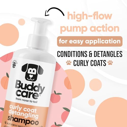 Curly Coat Dog Shampoo by Buddycare | with Aloe Vera and Pro Vitamin B5 (50.72oz)