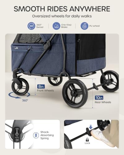 Large Dog Stroller - up to 170lbs, for Multiple Pets