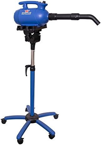 XPOWER B-24 Professional Pet Grooming Force Dryer with Powerful and Quiet Motor, Variable Speed and Extra Heat, Versatile For All Coats and Breeds