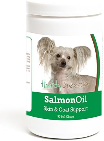 Healthy Breeds Chinese Crested Salmon Oil Soft Chews 90 Count, Brown