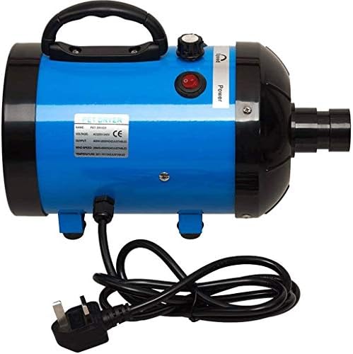 Dog Cat Pet Grooming Hair Dryer 2600W Dog Grooming Blaster Adjustable Speed & Temperature Stepless High Velocity Low Noise Has 4 Nozzle Options Pet Grooming Hair Dryer