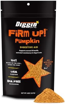 Diggin' Your Dog Firm Up! Pumpkin Fiber Digestive Supplement for Dogs, 8 oz