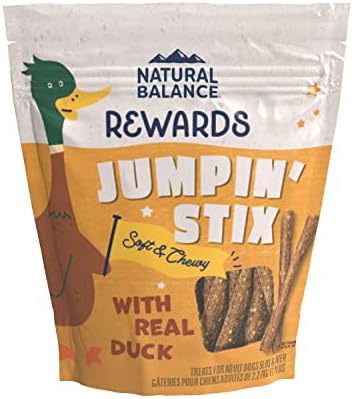 Natural Balance Rewards Jumpin' Stix Dog Treats, Duck, 10 oz
