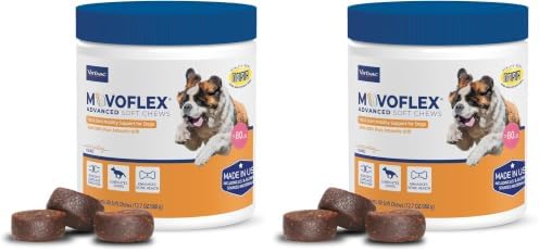 MOVOFLEX Advanced Soft Chews Hip Joint Support Supplement for Large Dogs - 60 Count by Virbac (Pack of 2)