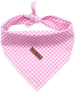 Lionet Paws Dog Bandana Washable Cotton Handkerchief Scarf Triangle Bandana for Small Medium Large, Small (Pack of 1), Small, Pink