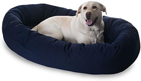 Majestic Pet Bagel Calming Dog Bed, 52 Inch X-Large, Washable, Blue