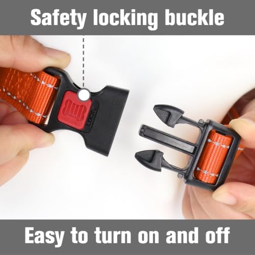 Joytale Martingale Collar for Dogs, Escape Proof No Pull, Orange, M