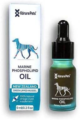 Korure Marine Phospholipid Oil for Dogs - Strongest Omega-3 Joint & Mobility Supplement - Value Pack of 2 (Made in New Zealand)