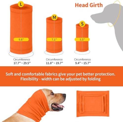 Nanaki Dog Calming Hoodie Ear Wraps for Dogs, Fireworks Ear Protection | Head Muffs Doggy Warp Anxiety Relief, Dog Hematoma Wrap, Pet Head Cover for Grooming and Force Drying Bathing Pet Protector