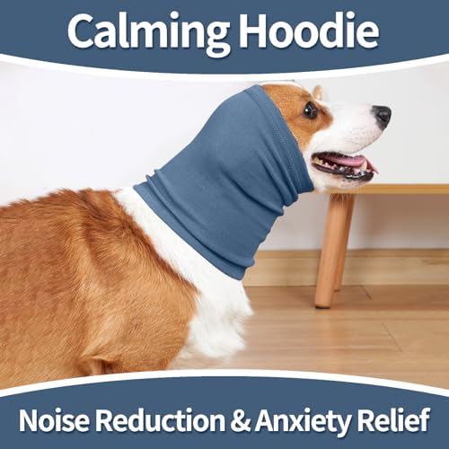 Nanaki Dog Calming Hoodie Dog Hematoma Ear Wraps for Dogs-Ear Protection | Dog Fireworks Ear Muffs Dog Head Warp Anxiety Relief,Dog Head Cover for Grooming and Force Drying Dog Ear Protector for Noise