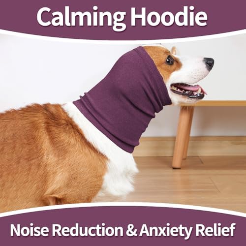 Nanaki Dog Calming Hoodie Ear Wraps for Dogs,Ear Protection for Fireworks | Ear Muffs Dog Warp Anxiety Relief, Dog Hematoma Wrap,Pet Head Protection Head Cover for Bath,Grooming and Force Drying,Storms