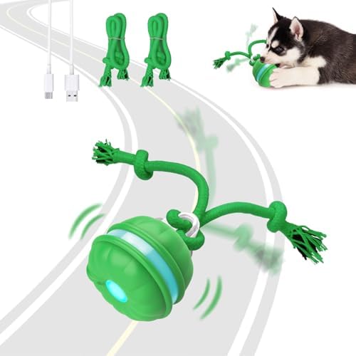 Sofolor Interactive Dog Toys, Motion Activated Automatic Rolling Ball Toys, Squeaky Dog Toy for Small Dogs/Puppy