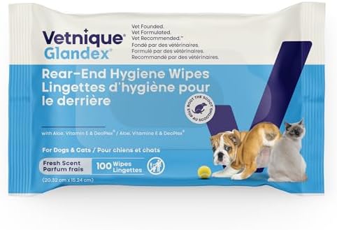Vetnique Glandex Advanced Anal Gland Dog Chews & Rear End Dog Wipes Bundle