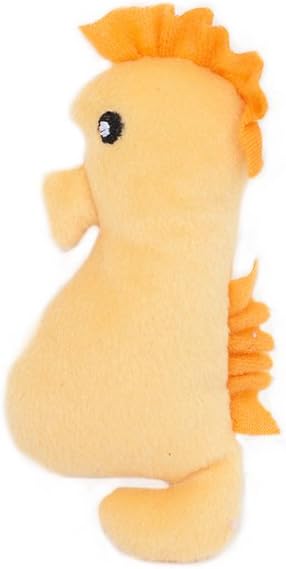 ZippyPaws - Sea Buddies Burrow, Interactive Squeaky Hide and Seek Plush Dog Toy - Seahorse Miniz, 3 Pack