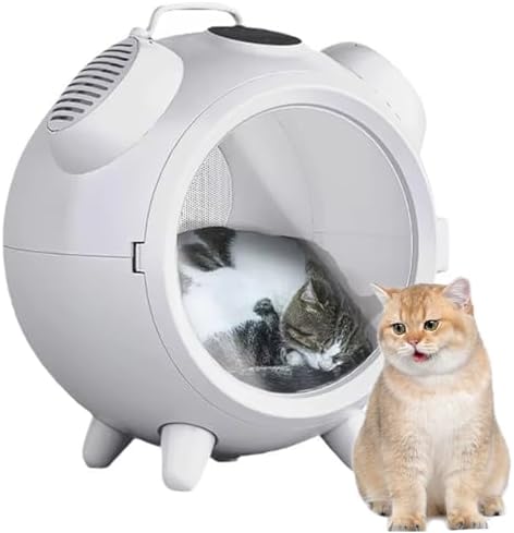 Smart Pet Dryer Box with Circulating Air, 62L Large Capacity and Low Noise Design - Ideal for Grooming Small to Medium Dogs and Cats