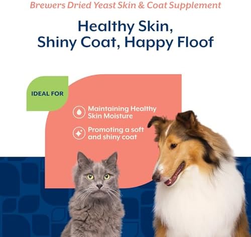 NaturVet Brewer’s Dried Yeast Formula Plus Omegas for Dogs & Cats - 1000 Ct