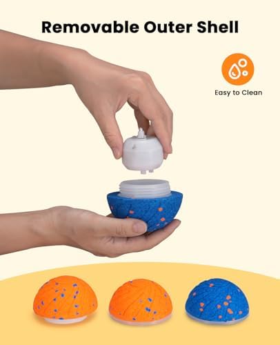 Xeuch Smart Interactive Dog Toy Balls, Automatic Moving Ball for Puppy, Medium and Large Dogs, ETPU Material, Motion Activated Rolling & Rotating Bouncy Toy for Dog Enrichment & Stimulation
