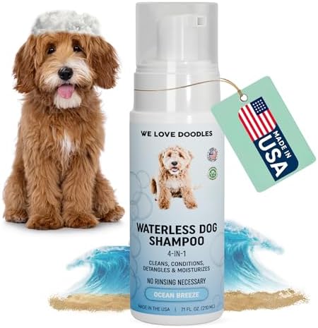Waterless Dog Shampoo, No-Rinse Foam, Dry Shampoo for Dogs, Ocean Breeze 7.1OZ