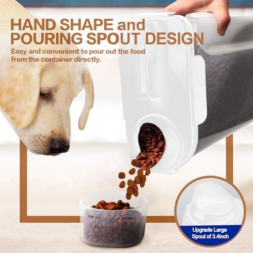 TIOVERY Dog Food Storage Container, 7 Lbs, White