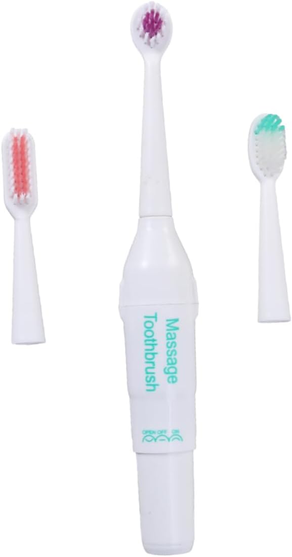 BESPORTBLE 3pc Pet Electric Toothbrush Dog Teeth Cleaning Sonic Electric Brush Portable for Travel Random Color