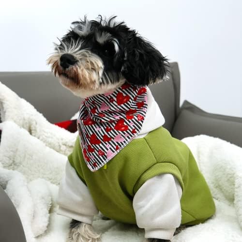 lionet paws Valentines Dog Bandana for Small Medium Large Dogs, Small (Pack of 1), Small