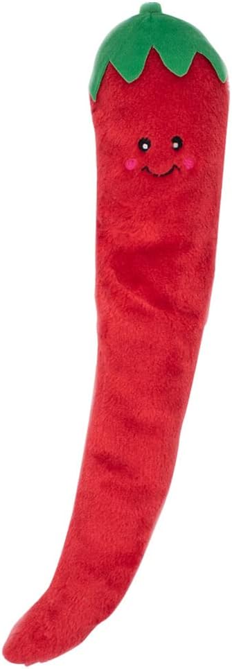 ZippyPaws Jigglerz Dog Squeaky Toys to Keep Them Busy - Pepper | Funny Food Plush for Small, Medium & Large Dogs, Cute Stuffed Puppy Toy, Pet Products for All Breeds, Interactive Squeaker