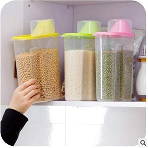 POPETPOP 2pcs Pet Dog Food Storage Container, 2-Pack, 2.5L, Pink