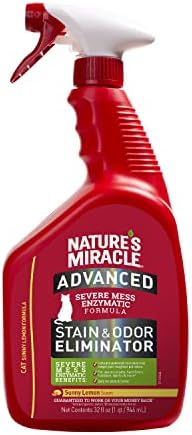 Nature’s Miracle Advanced Cat Stain & Odor Eliminator, Severe Mess, 32 oz