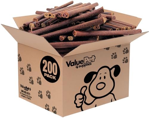 ValueBull Beef Collagen Sticks for Dogs, 12 Inch Thick Chew, 200 Count