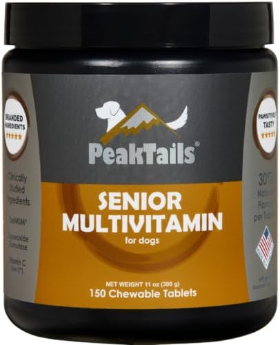 Kala Health PeakTails Senior Multivitamin for Dogs, 150 Count