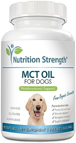 MCT Oil for Dogs from Organic Coconuts | 90 Soft Gels