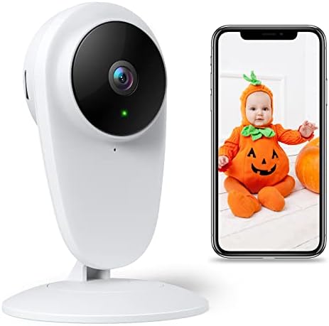 BJS Baby Monitor with Camera and Audio, 1080P Indoor Home Camera with Sound and Motion Detection, Baby/Pet Elder/Nanny, Infrared Night Vision (1 Pack), White (BM-A-1)