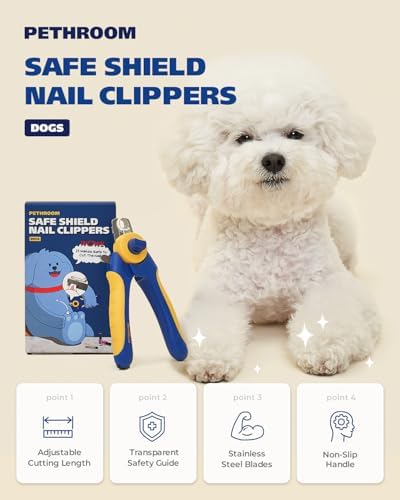 PETHROOM Professional Dog Nail Clipper with Safety Guard