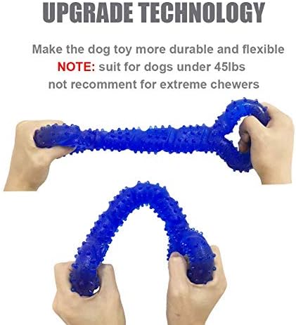 LECHONG Durable Dog Chew Toys 13 Inch Bone Shape Extra Large Dog Toys with Convex Design Strong Tug Toy for Aggressive Chewers Medium and Large Dogs Tooth Cleaning