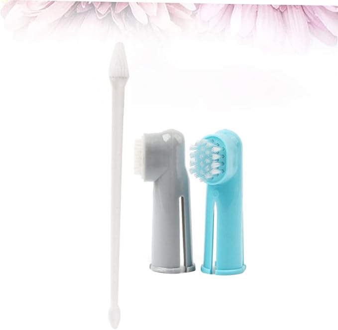 BESPORTBLE 2 Set Pet Toothbrush Set Finger Gloves for Dogs Cats Safe Pet Cleaning Kit