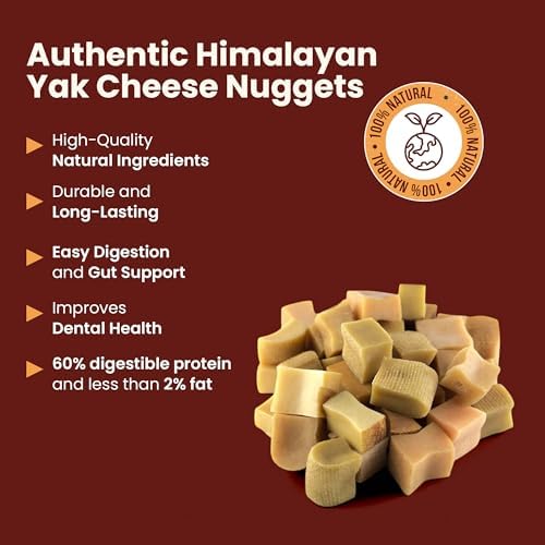 KATHMANDU'S Yak Chew Nuggets Dog Treats 1 lb Himalayan Cheese Bites