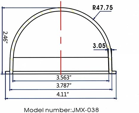 JMX Acrylic/PC CCTV Replacement Clear Camera Dome Cover Security Camera Housing Pet Dog Fence Window Skylight Window (3.8 Inches, Transparent)