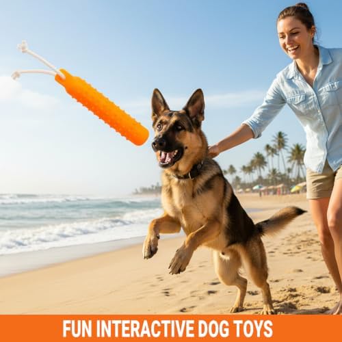 Dog Water Toys, 2 Pack Floating Bumper Fetch Toy Dummy | Interactive Retrieving Training Float Pet Rope Toy for Pool, Lake Outdoor Small Medium Large Dogs
