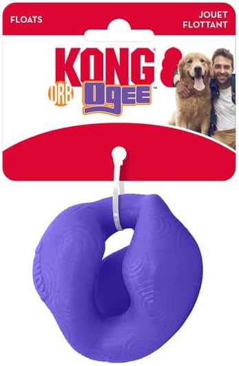 KONG Ogee Orb Dynamic Bounce Dog Toy for Fetch and Play, Floats (Medium)