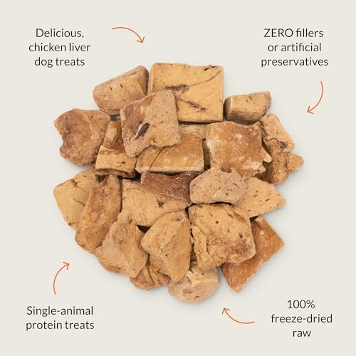 ULTIMATE PET NUTRITION Nutra Bites Freeze-Dried Dog Treats, Chicken Liver